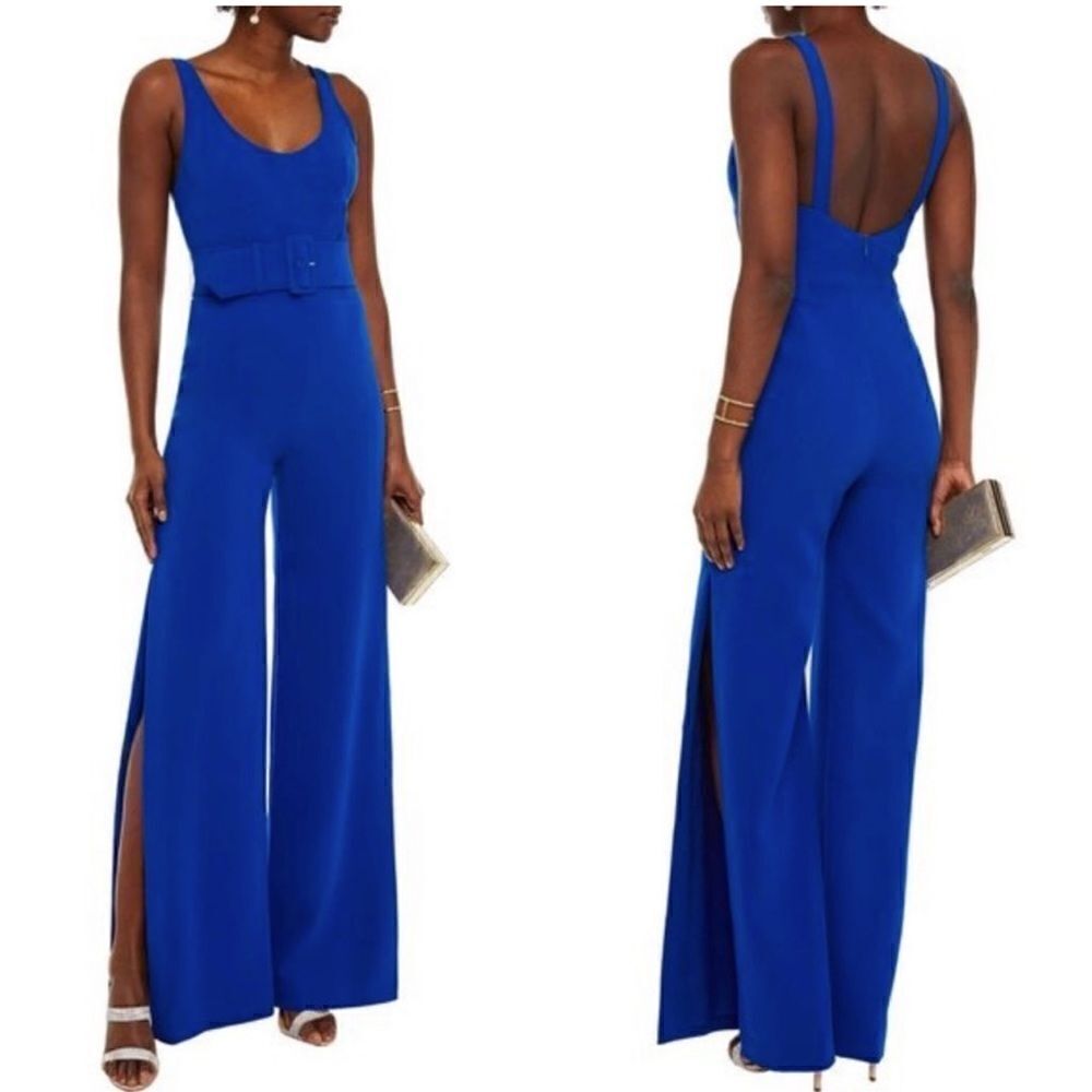 NWT Jonathan Simkhai Belted Crepe Wide
Leg Jumpsuit Royal Blue Size 2 - Picture 16 of 16